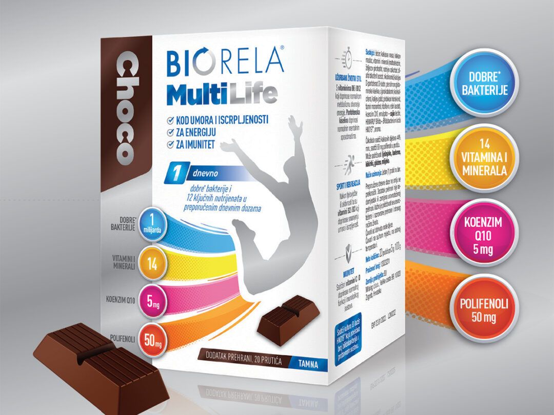 Novo u ljekarnama! Biorela<sup>®</sup> Choco Multi Life