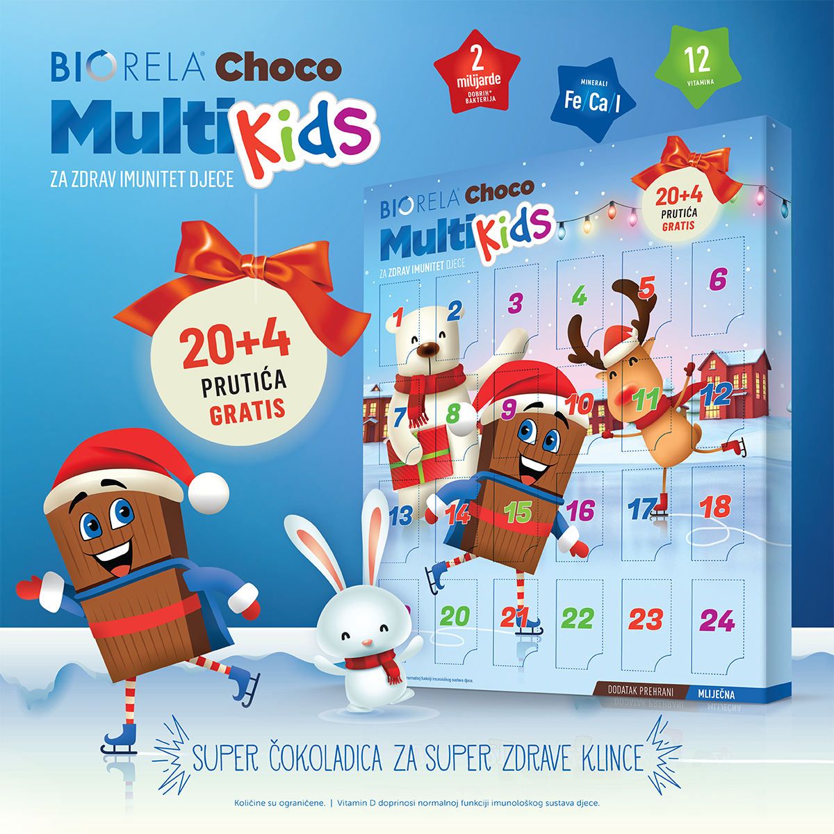 Biorela Choco MUlti Kids adventski kalendar